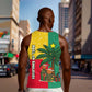 Benin Christmas Men Tank Top Palm Tree Dolls and Red Yellow Green Festive - African Pride