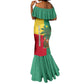 Benin Christmas Mermaid Dress Palm Tree Dolls and Red Yellow Green Festive - African Pride