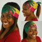 Benin Christmas Neck Gaiter Palm Tree Dolls and Red Yellow Green Festive - African Pride