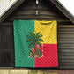 Benin Christmas Quilt Palm Tree Dolls and Red Yellow Green Festive - African Pride