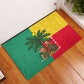 Benin Christmas Rubber Doormat Palm Tree Dolls and Red Yellow Green Festive - African Pride