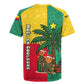 Benin Christmas Rugby Jersey Palm Tree Dolls and Red Yellow Green Festive - African Pride
