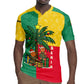 Benin Christmas Rugby Jersey Palm Tree Dolls and Red Yellow Green Festive - African Pride