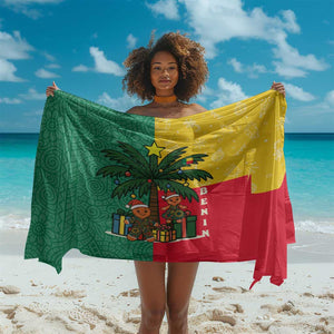 Benin Christmas Sarong Palm Tree Dolls and Red Yellow Green Festive - African Pride