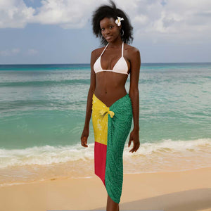 Benin Christmas Sarong Palm Tree Dolls and Red Yellow Green Festive - African Pride