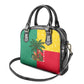 Benin Christmas Shoulder Handbag Palm Tree Dolls and Red Yellow Green Festive - African Pride