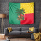 Benin Christmas Tapestry Palm Tree Dolls and Red Yellow Green Festive - African Pride