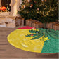 Benin Christmas Tree Skirt Palm Tree Dolls and Red Yellow Green Festive - African Pride