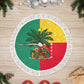 Benin Christmas Tree Skirt Palm Tree Dolls and Red Yellow Green Festive - African Pride