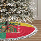 Benin Christmas Tree Skirt Palm Tree Dolls and Red Yellow Green Festive - African Pride
