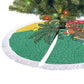 Benin Christmas Tree Skirt Palm Tree Dolls and Red Yellow Green Festive - African Pride