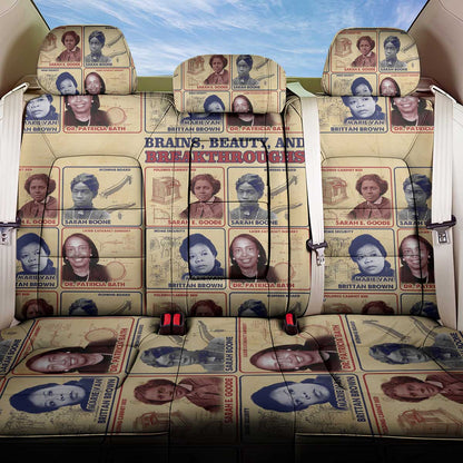 Brains Beauty And Breakthroughs Back Car Seat Cover Trailblazing Black Women Inventors and Innovators - African Pride