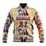 Brains Beauty And Breakthroughs Baseball Jacket Trailblazing Black Women Inventors and Innovators - African Pride