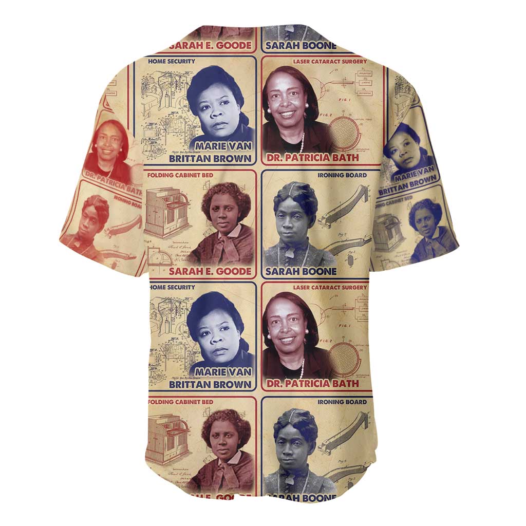 Brains Beauty And Breakthroughs Baseball Jersey Trailblazing Black Women Inventors and Innovators - African Pride