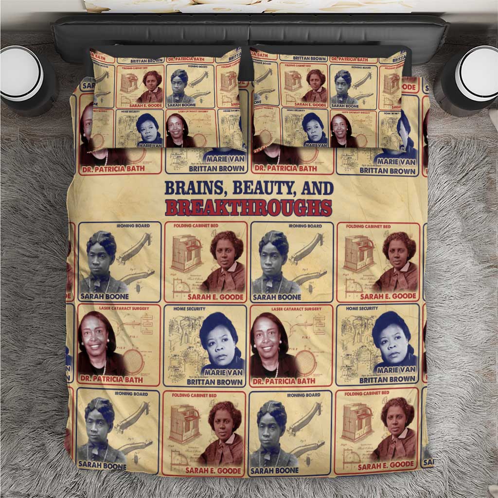 Brains Beauty And Breakthroughs Bedding Set Trailblazing Black Women Inventors and Innovators - African Pride