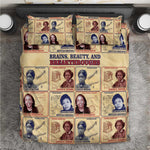 Brains Beauty And Breakthroughs Bedding Set Trailblazing Black Women Inventors and Innovators - African Pride