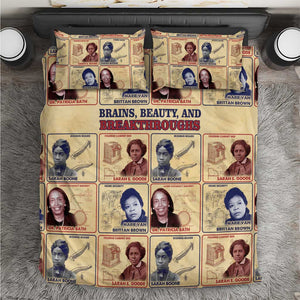 Brains Beauty And Breakthroughs Bedding Set Trailblazing Black Women Inventors and Innovators - African Pride