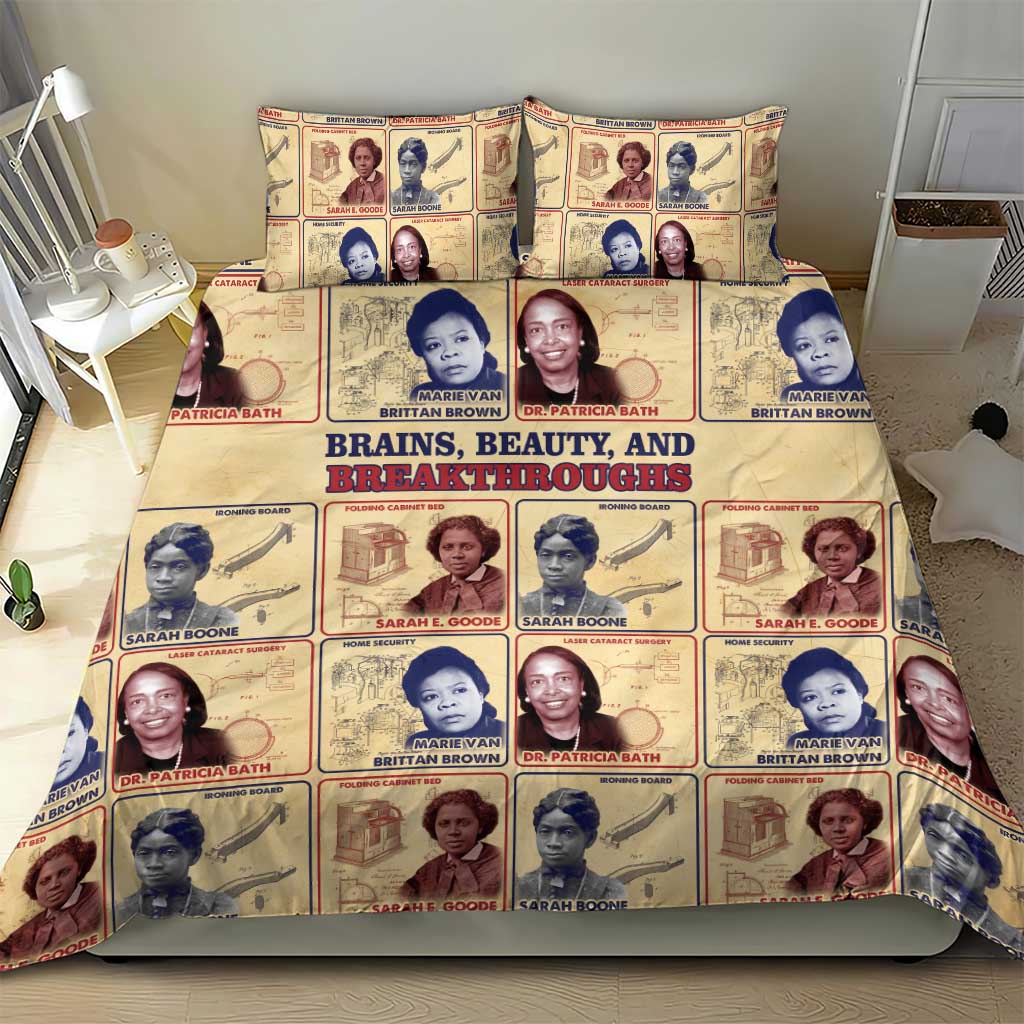 Brains Beauty And Breakthroughs Bedding Set Trailblazing Black Women Inventors and Innovators - African Pride