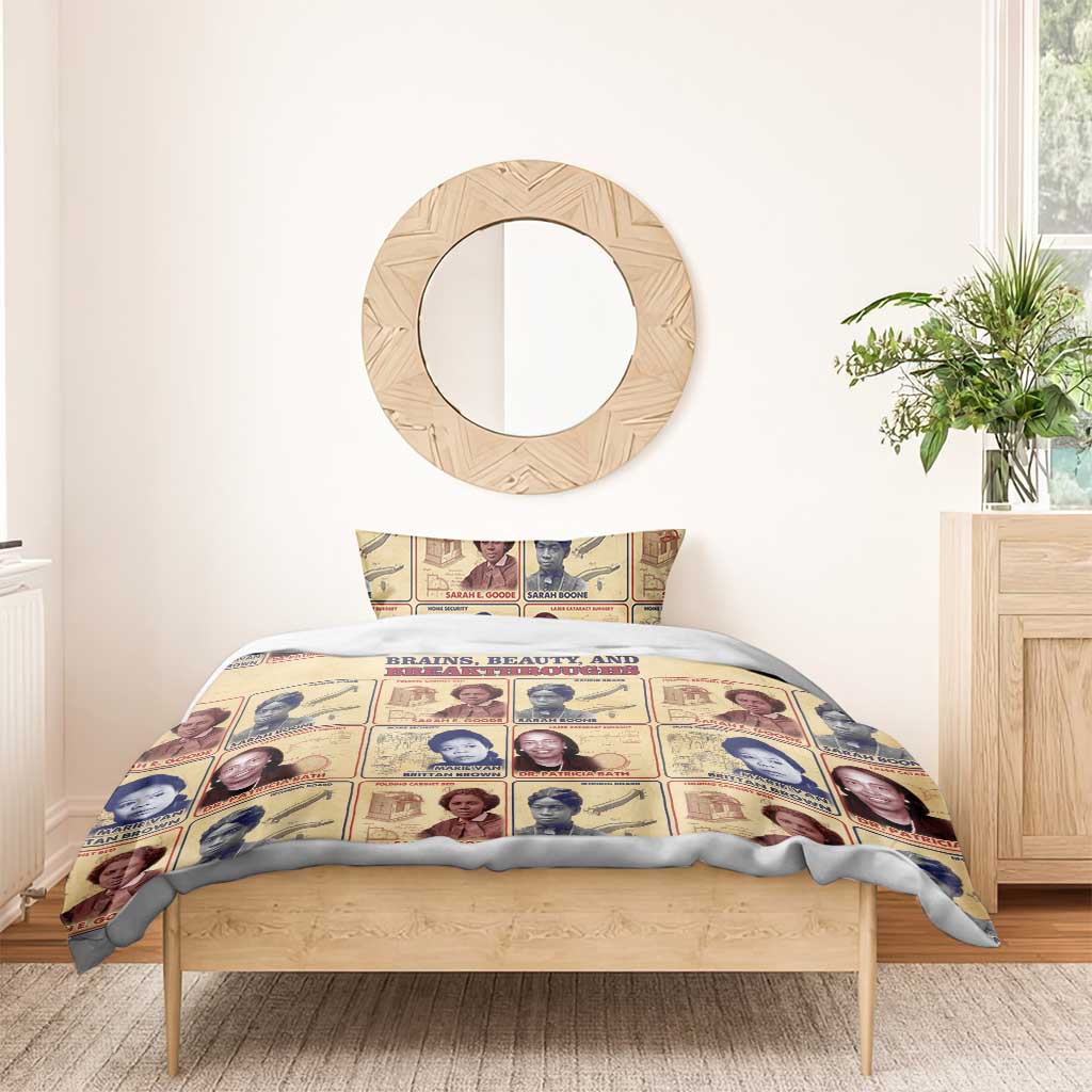 Brains Beauty And Breakthroughs Bedding Set Trailblazing Black Women Inventors and Innovators - African Pride