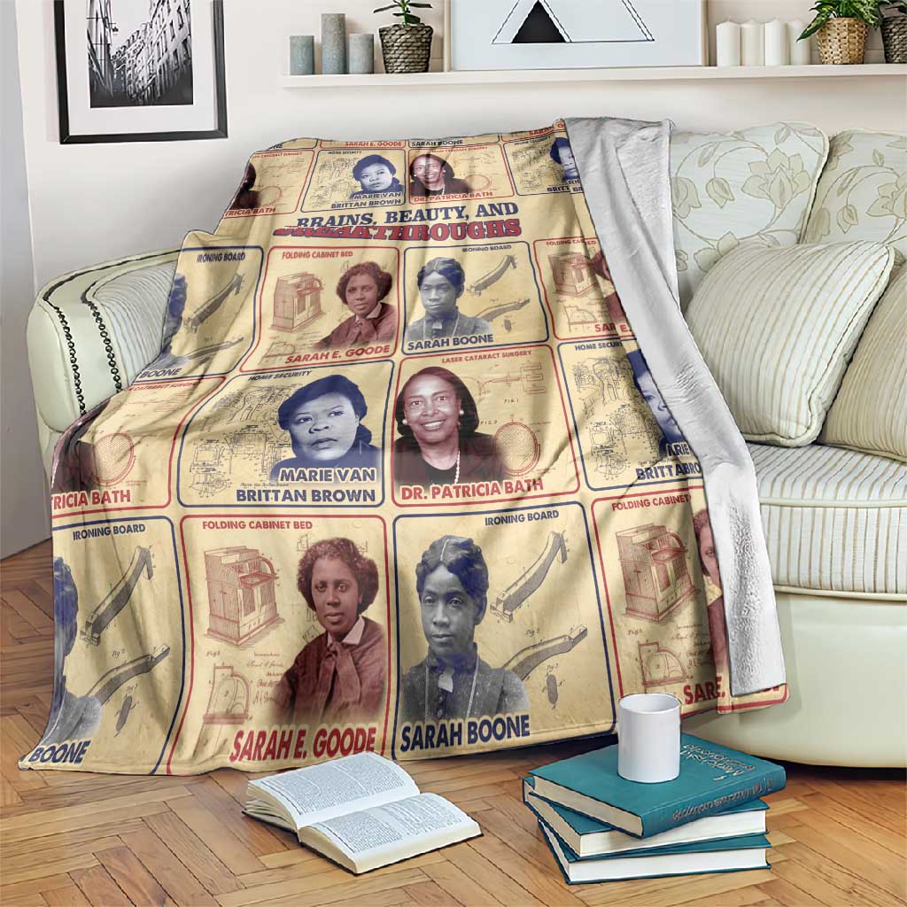 Brains Beauty And Breakthroughs Blanket Trailblazing Black Women Inventors and Innovators - African Pride