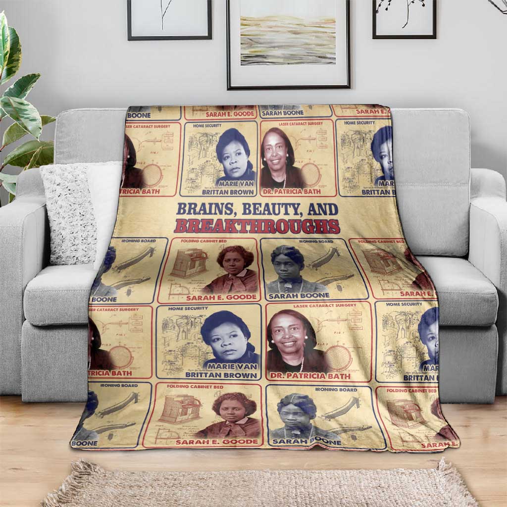 Brains Beauty And Breakthroughs Blanket Trailblazing Black Women Inventors and Innovators - African Pride