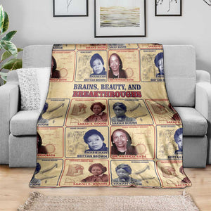 Brains Beauty And Breakthroughs Blanket Trailblazing Black Women Inventors and Innovators - African Pride