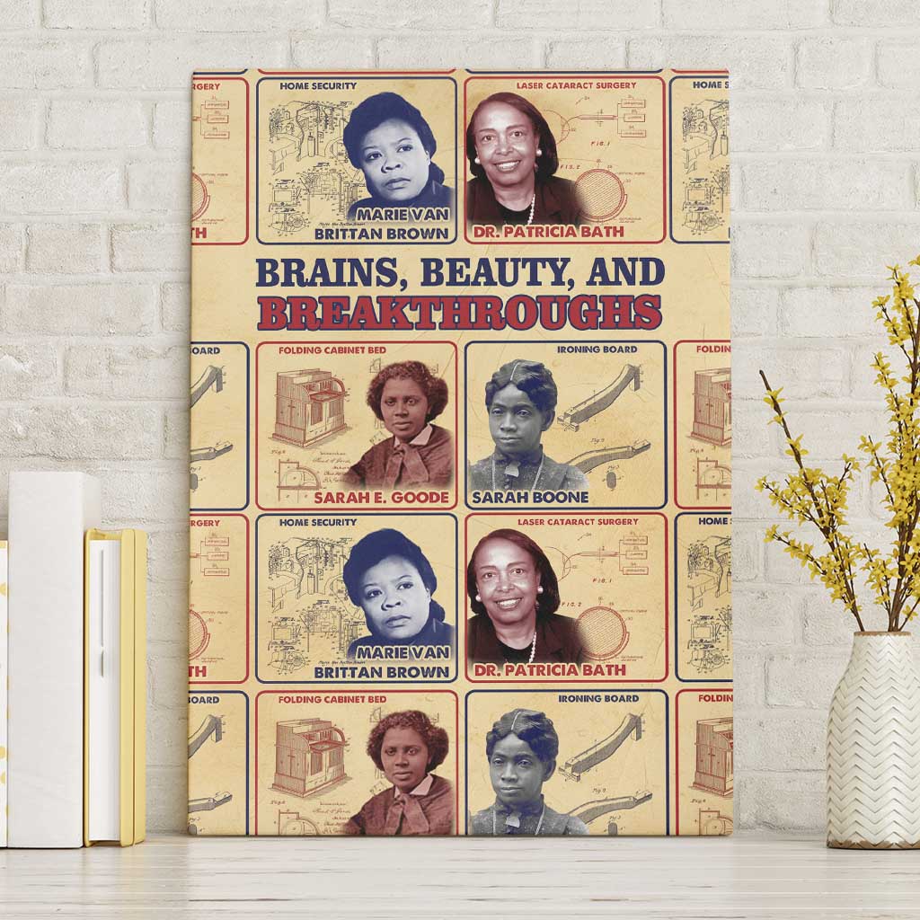 Brains Beauty And Breakthroughs Canvas Wall Art Trailblazing Black Women Inventors and Innovators - African Pride