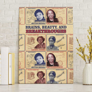 Brains Beauty And Breakthroughs Canvas Wall Art Trailblazing Black Women Inventors and Innovators - African Pride