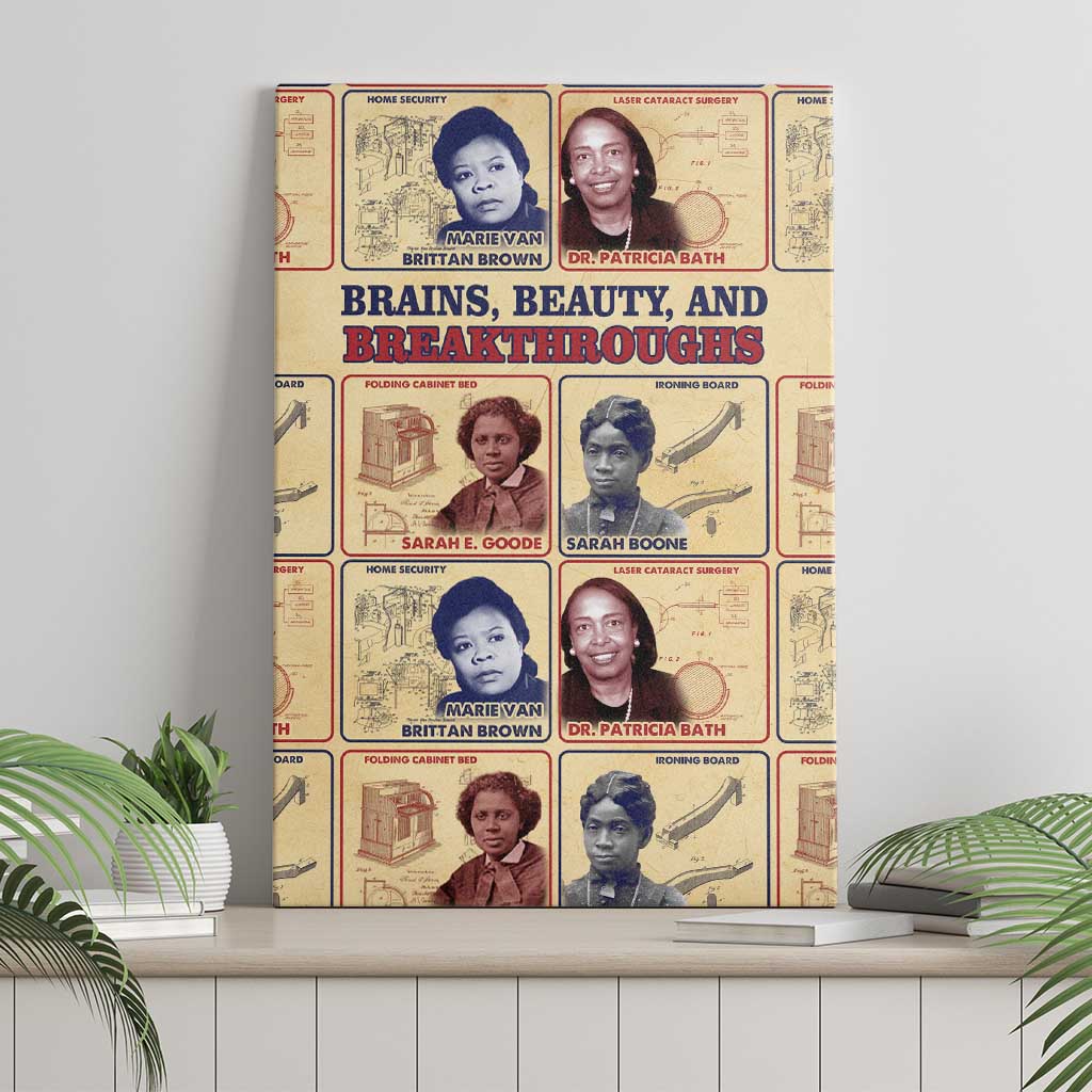 Brains Beauty And Breakthroughs Canvas Wall Art Trailblazing Black Women Inventors and Innovators - African Pride