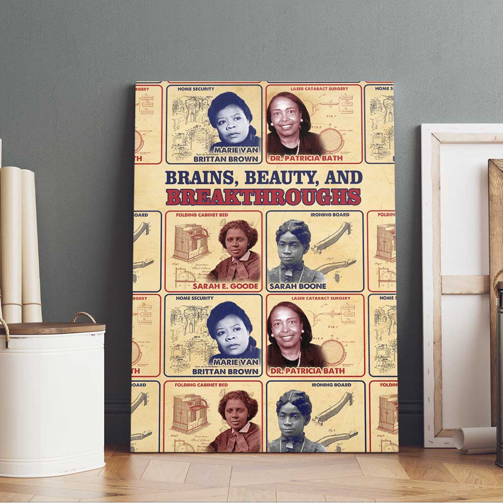 Brains Beauty And Breakthroughs Canvas Wall Art Trailblazing Black Women Inventors and Innovators - African Pride
