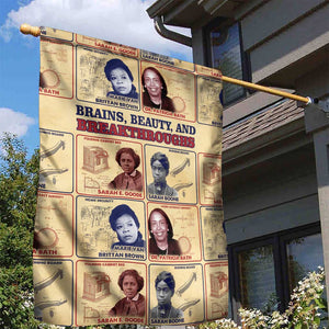 Brains Beauty And Breakthroughs Garden Flag Trailblazing Black Women Inventors and Innovators - African Pride