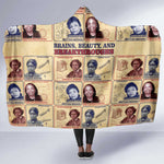 Brains Beauty And Breakthroughs Hooded Blanket Trailblazing Black Women Inventors and Innovators - African Pride