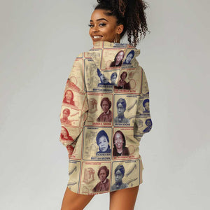 Brains Beauty And Breakthroughs Hoodie Dress Trailblazing Black Women Inventors and Innovators - African Pride