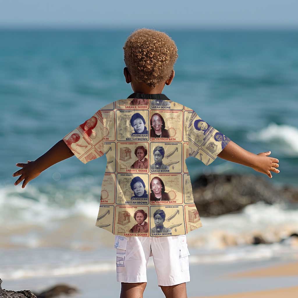 Brains Beauty And Breakthroughs Kid Hawaiian Shirt Trailblazing Black Women Inventors and Innovators - African Pride