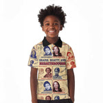 Brains Beauty And Breakthroughs Kid Polo Shirt Trailblazing Black Women Inventors and Innovators - African Pride