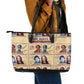 Brains Beauty And Breakthroughs Leather Tote Bag Trailblazing Black Women Inventors and Innovators - African Pride