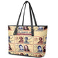 Brains Beauty And Breakthroughs Leather Tote Bag Trailblazing Black Women Inventors and Innovators - African Pride