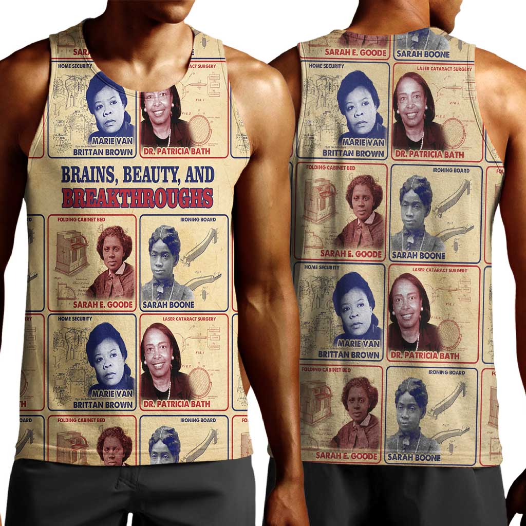 Brains Beauty And Breakthroughs Men Tank Top Trailblazing Black Women Inventors and Innovators - African Pride