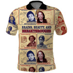 Brains Beauty And Breakthroughs Polo Shirt Trailblazing Black Women Inventors and Innovators - African Pride