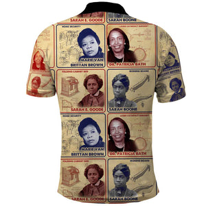 Brains Beauty And Breakthroughs Polo Shirt Trailblazing Black Women Inventors and Innovators - African Pride