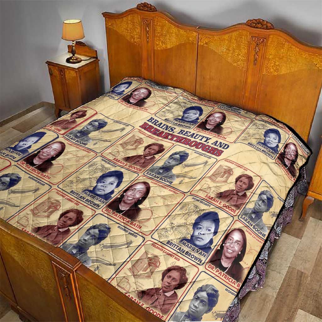 Brains Beauty And Breakthroughs Quilt Trailblazing Black Women Inventors and Innovators - African Pride