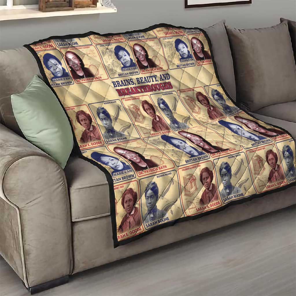 Brains Beauty And Breakthroughs Quilt Trailblazing Black Women Inventors and Innovators - African Pride