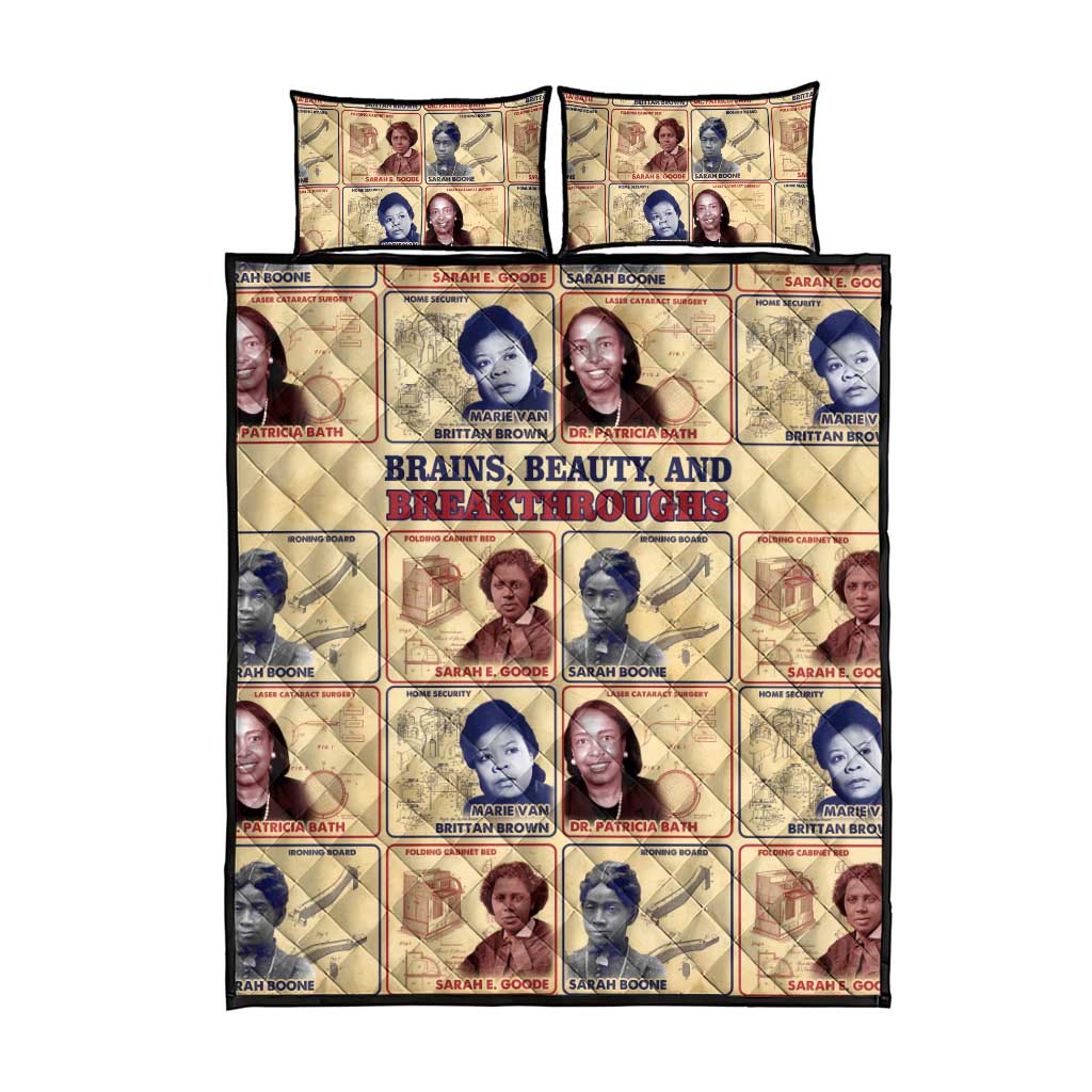 Brains Beauty And Breakthroughs Quilt Bed Set Trailblazing Black Women Inventors and Innovators - African Pride
