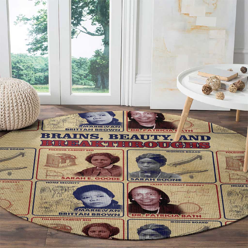 Brains Beauty And Breakthroughs Round Carpet Trailblazing Black Women Inventors and Innovators - African Pride