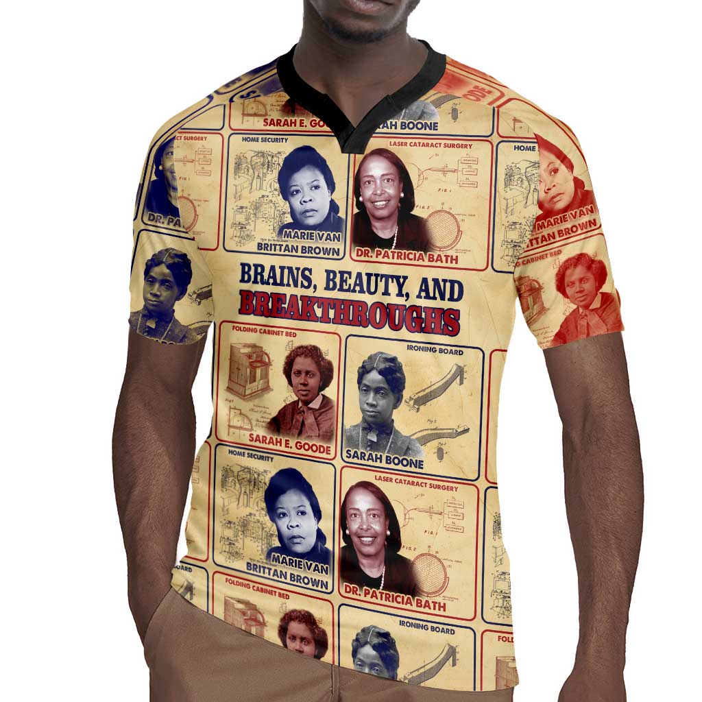 Brains Beauty And Breakthroughs Rugby Jersey Trailblazing Black Women Inventors and Innovators - African Pride
