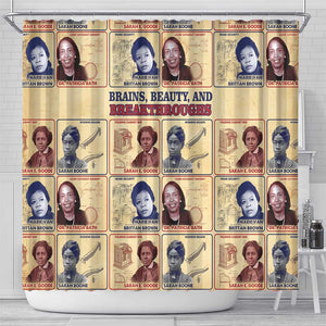 Brains Beauty And Breakthroughs Shower Curtain Trailblazing Black Women Inventors and Innovators - African Pride
