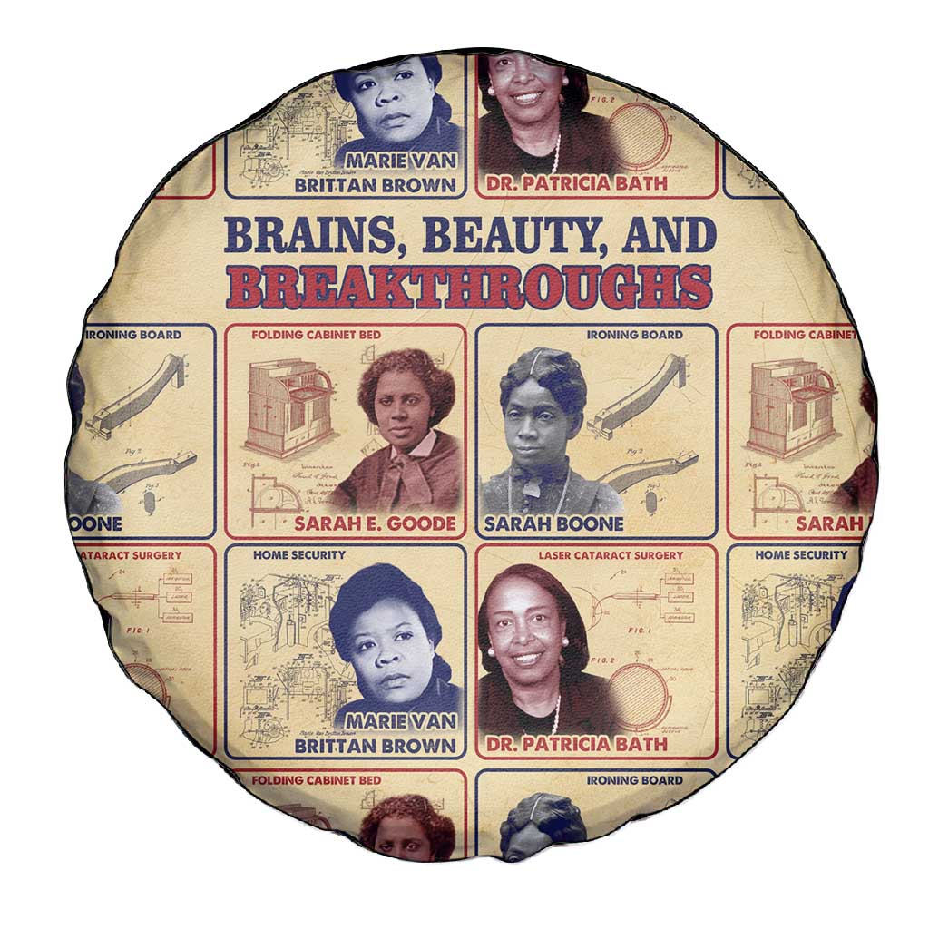 Brains Beauty And Breakthroughs Spare Tire Cover Trailblazing Black Women Inventors and Innovators - African Pride