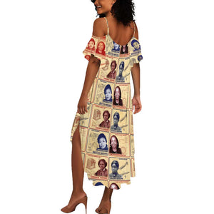 Brains Beauty And Breakthroughs Summer Maxi Dress Trailblazing Black Women Inventors and Innovators - African Pride