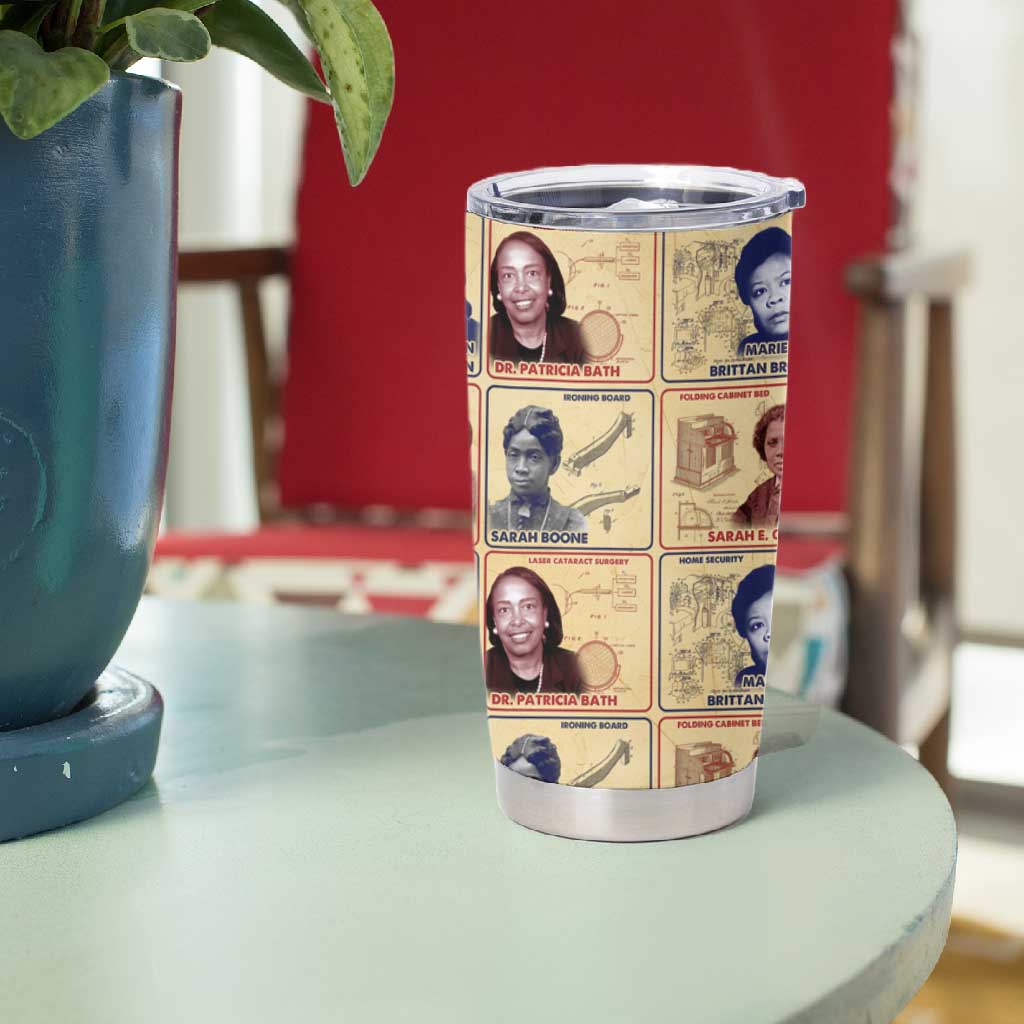 Brains Beauty And Breakthroughs Tumbler Cup Trailblazing Black Women Inventors and Innovators - African Pride