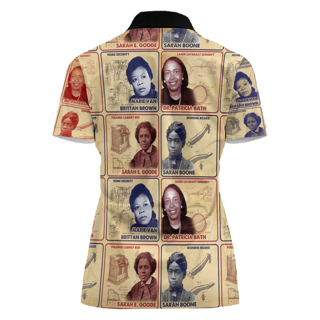 Brains Beauty And Breakthroughs Women Polo Shirt Trailblazing Black Women Inventors and Innovators - African Pride